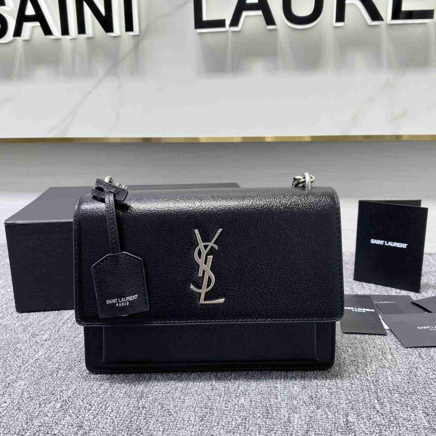 Saint Laurent Sunset Medium Chain Bag In Smooth Leather  - FashionPlug