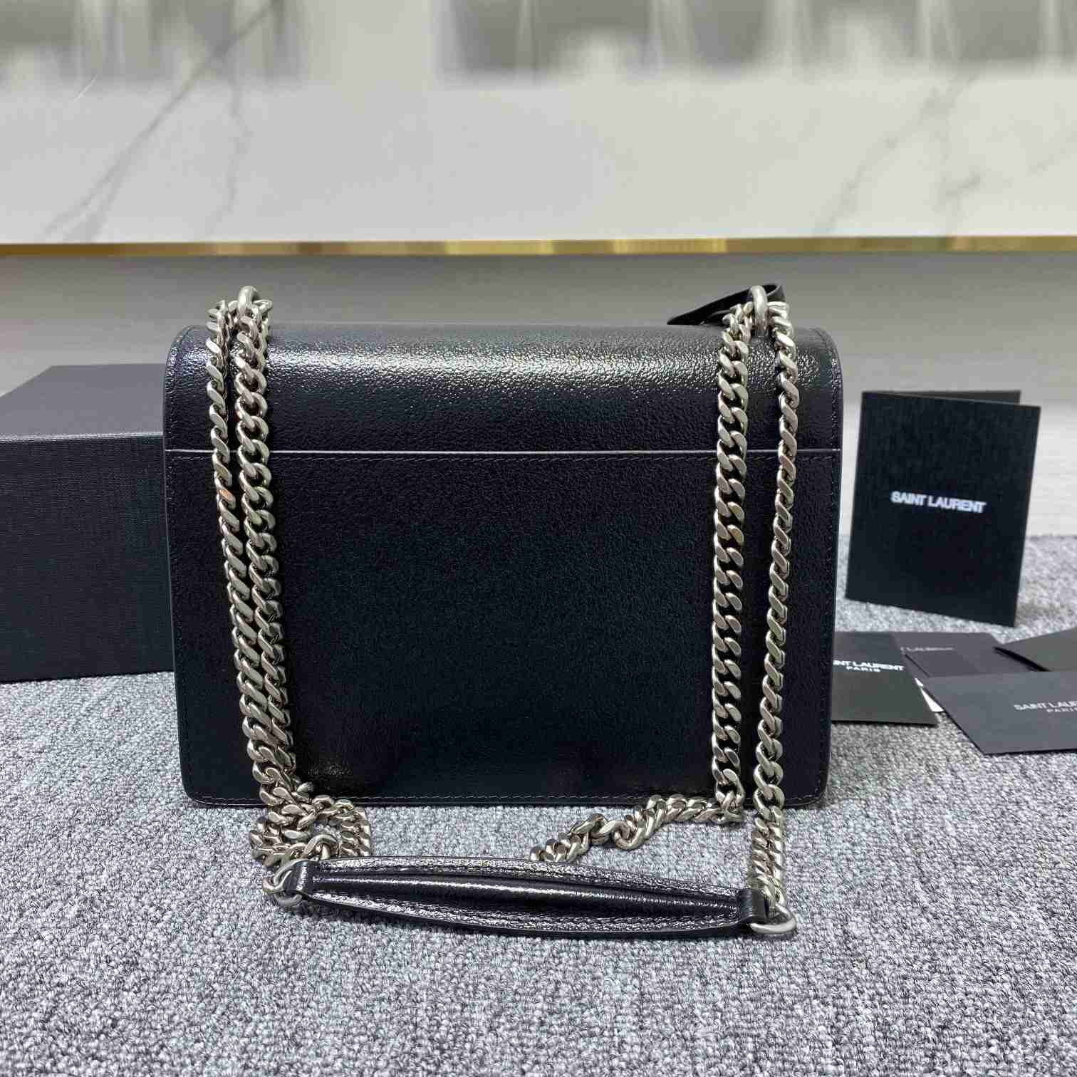 Saint Laurent Sunset Medium Chain Bag In Smooth Leather  - FashionPlug
