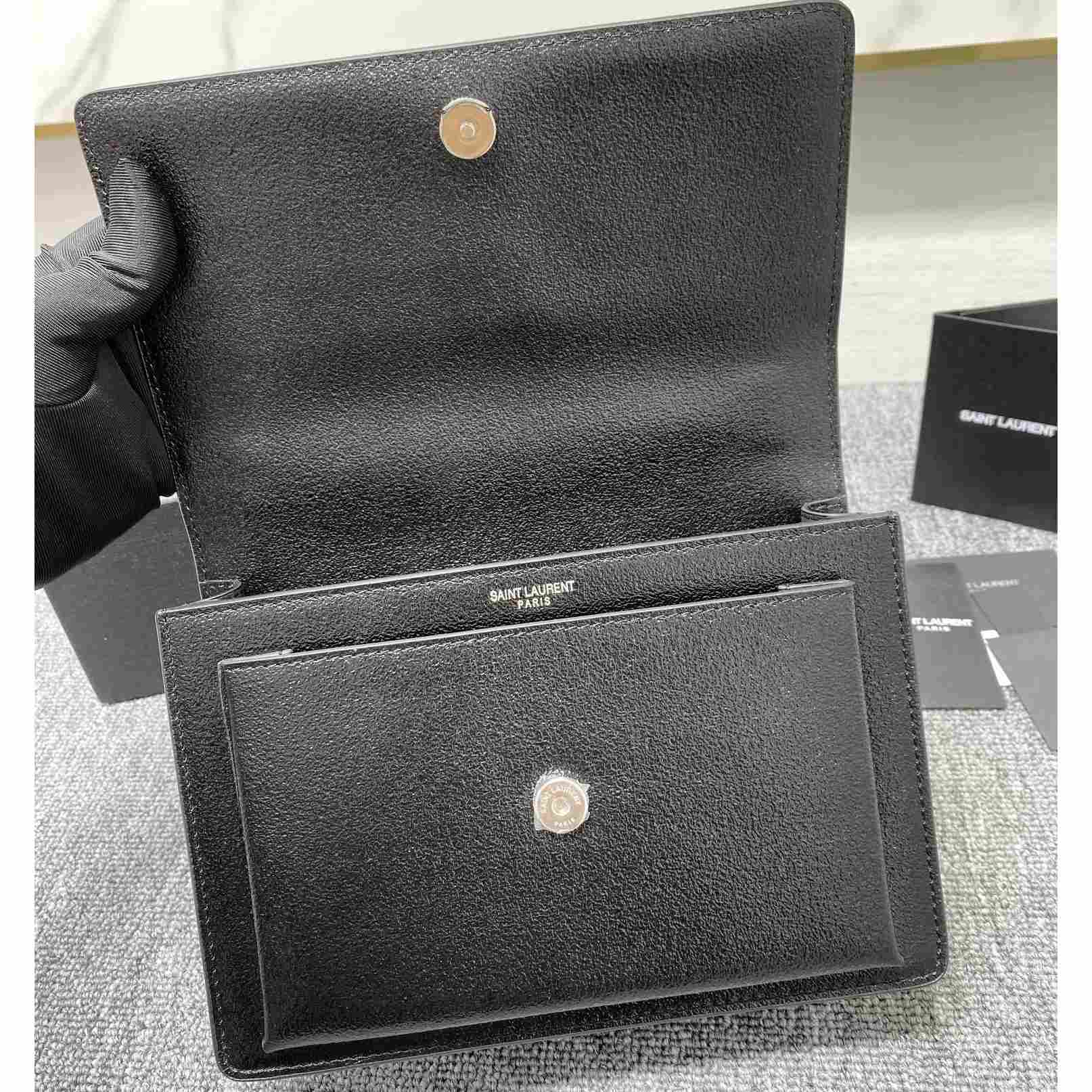 Saint Laurent Sunset Medium Chain Bag In Smooth Leather  - FashionPlug