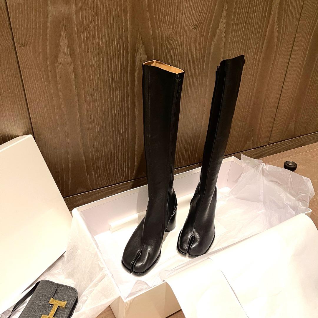 Maison Margiela Tabi 80mm Knee-High Boots - FashionPlug