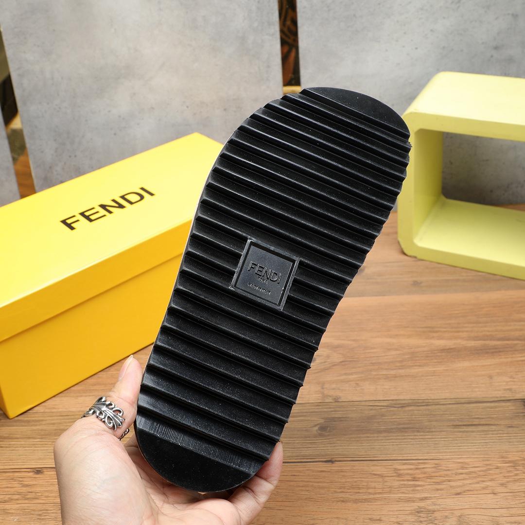 Fendi FF Logo Slides - FashionPlug