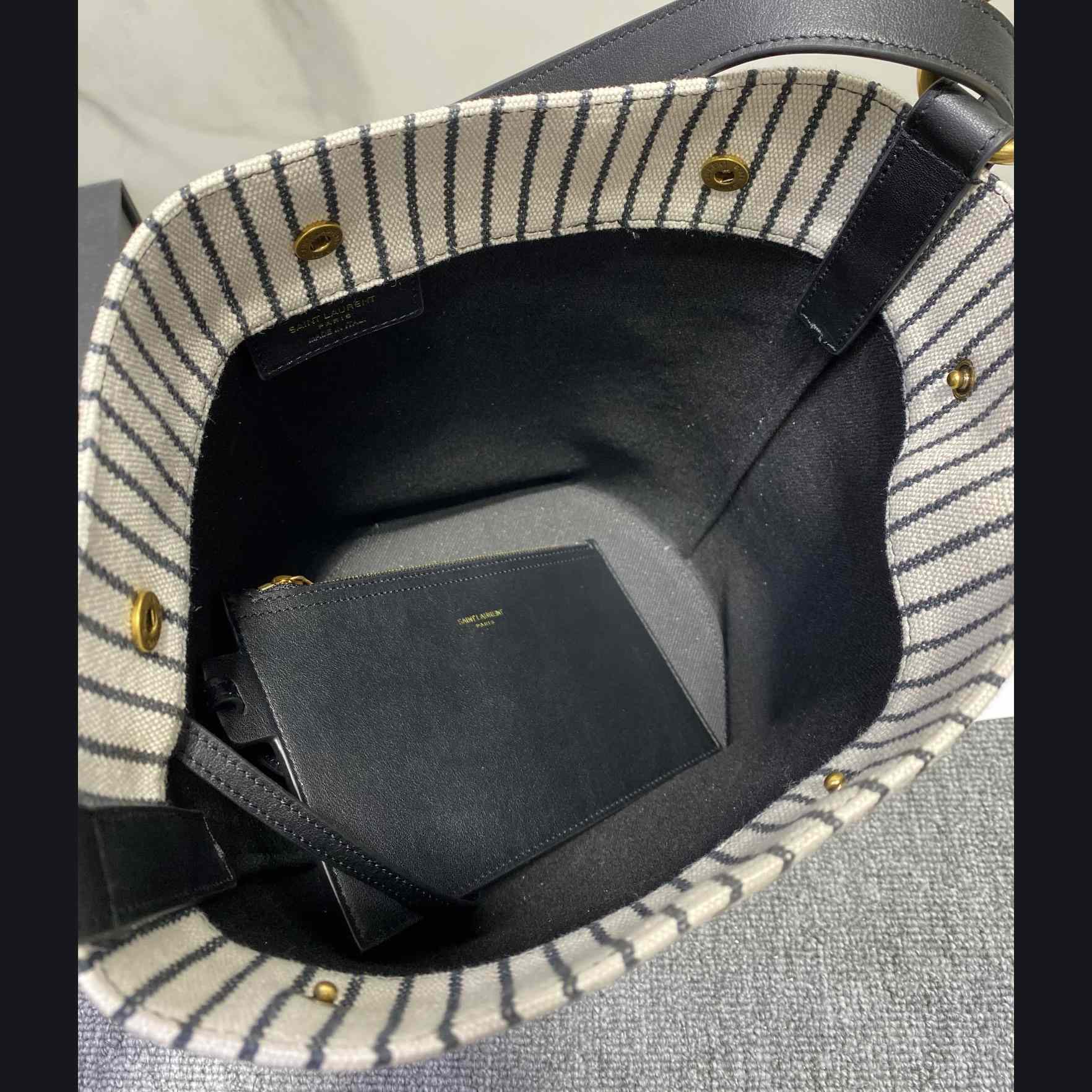 Saint Laurent YSL Rive Gauche Bucket Canvas (31x20x27.5cm) - FashionPlug