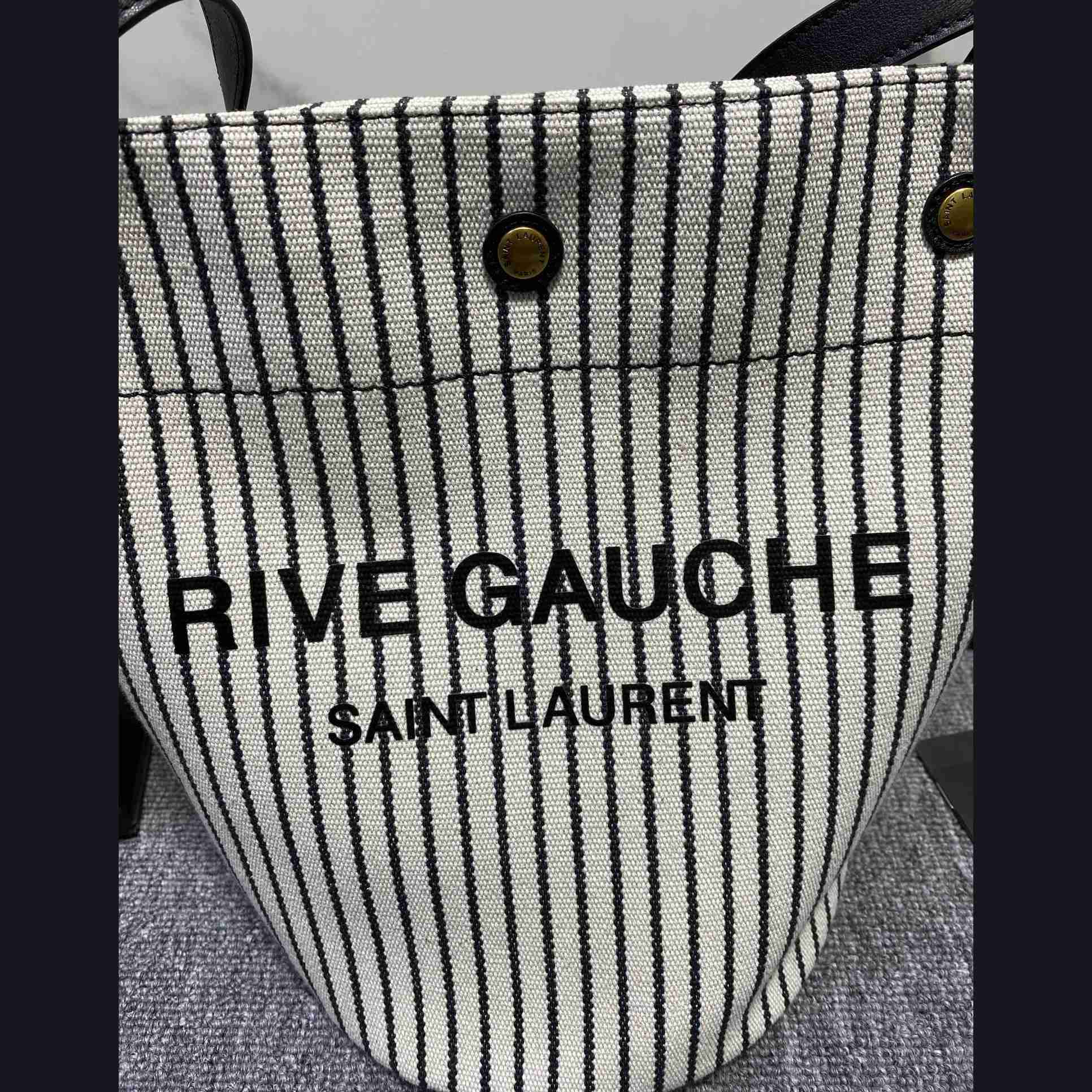 Saint Laurent YSL Rive Gauche Bucket Canvas (31x20x27.5cm) - FashionPlug
