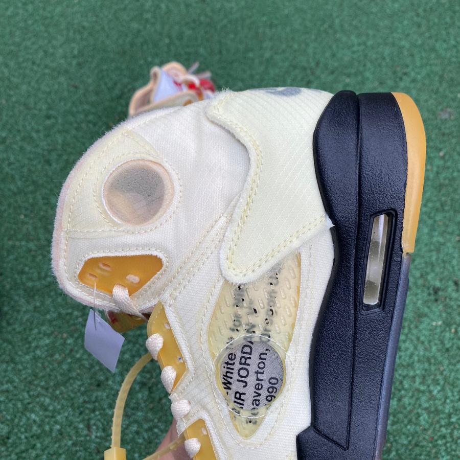 AirJordan 5 AJ5 x Off-White Ow Sneaker      DH8565-100 - FashionPlug