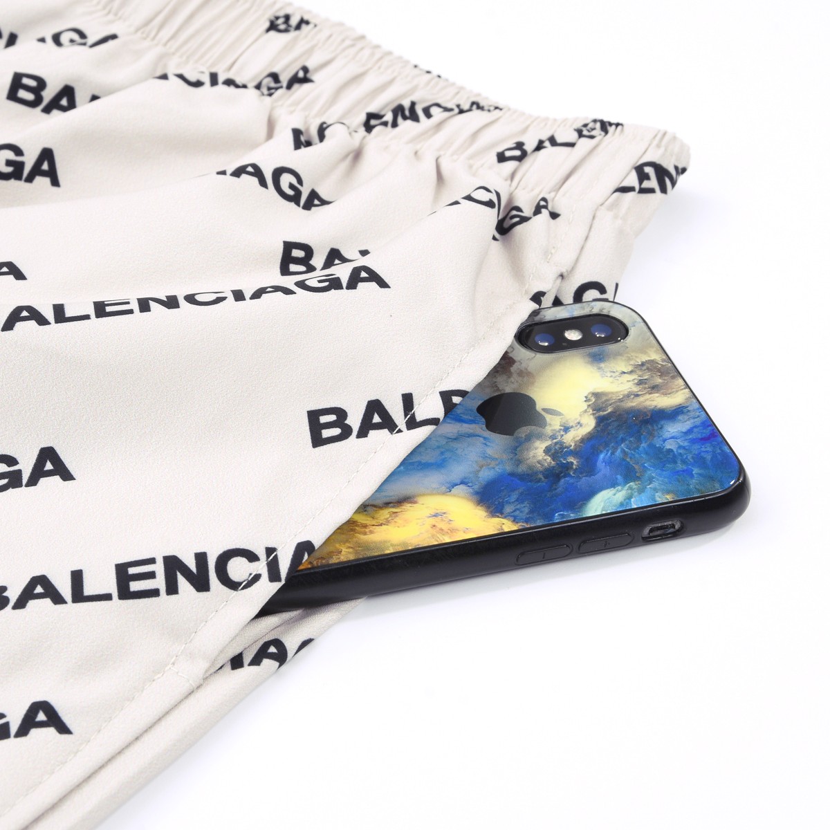 Balenciaga Logo Print Pyjama Trousers - FashionPlug