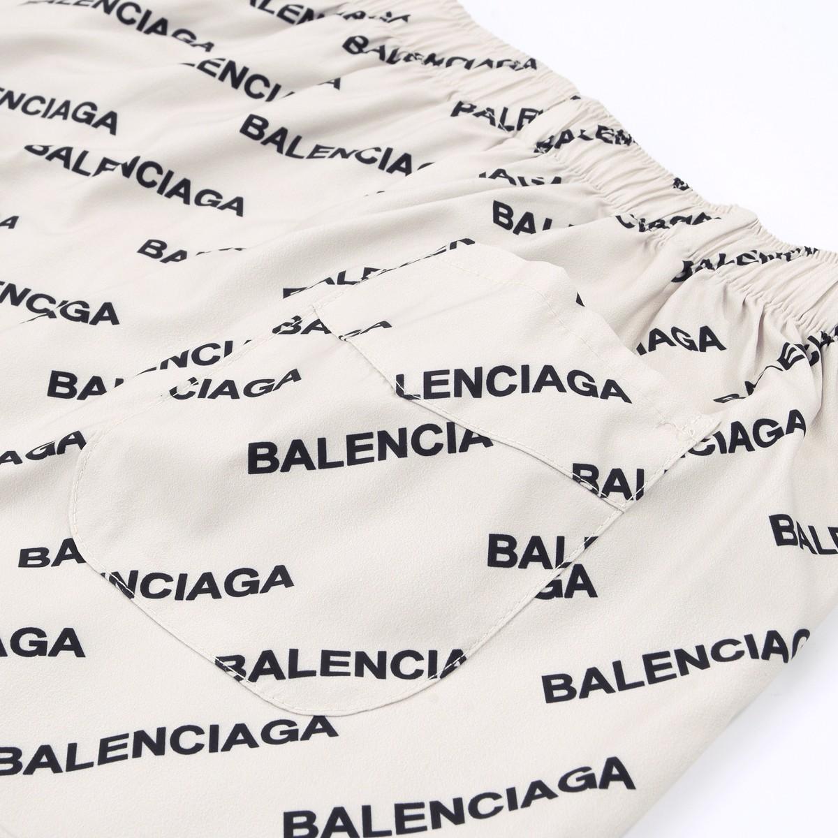 Balenciaga Logo Print Pyjama Trousers - FashionPlug