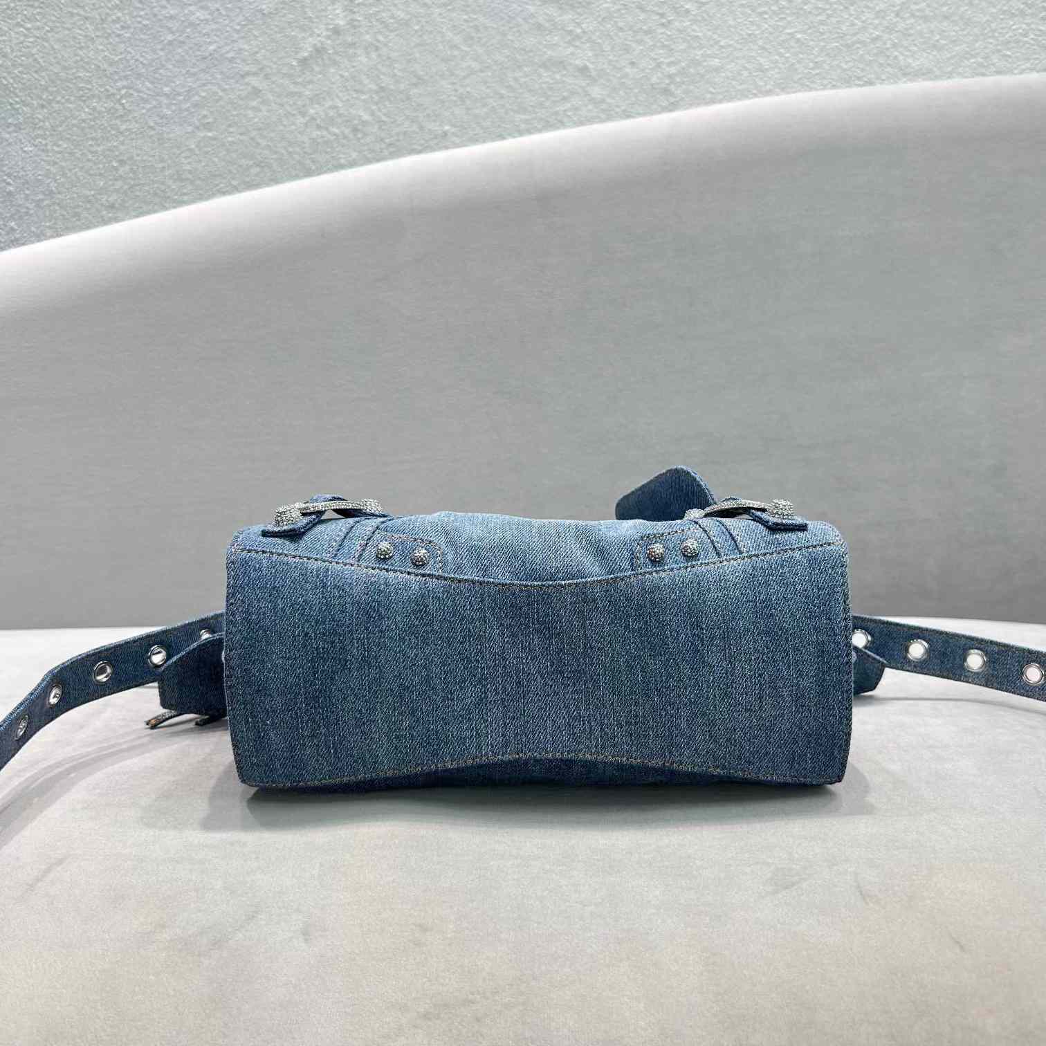 Balenciaga Neo Cagole XS Handbag In Denim - FashionPlug