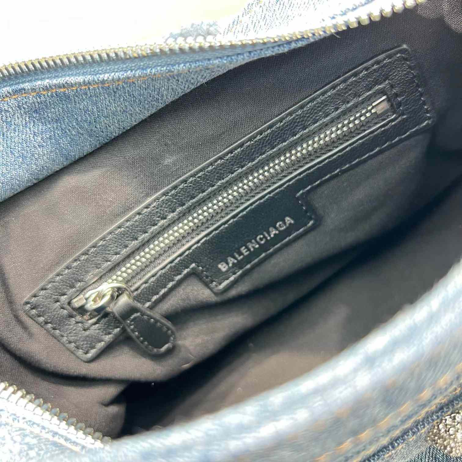 Balenciaga Neo Cagole XS Handbag In Denim - FashionPlug
