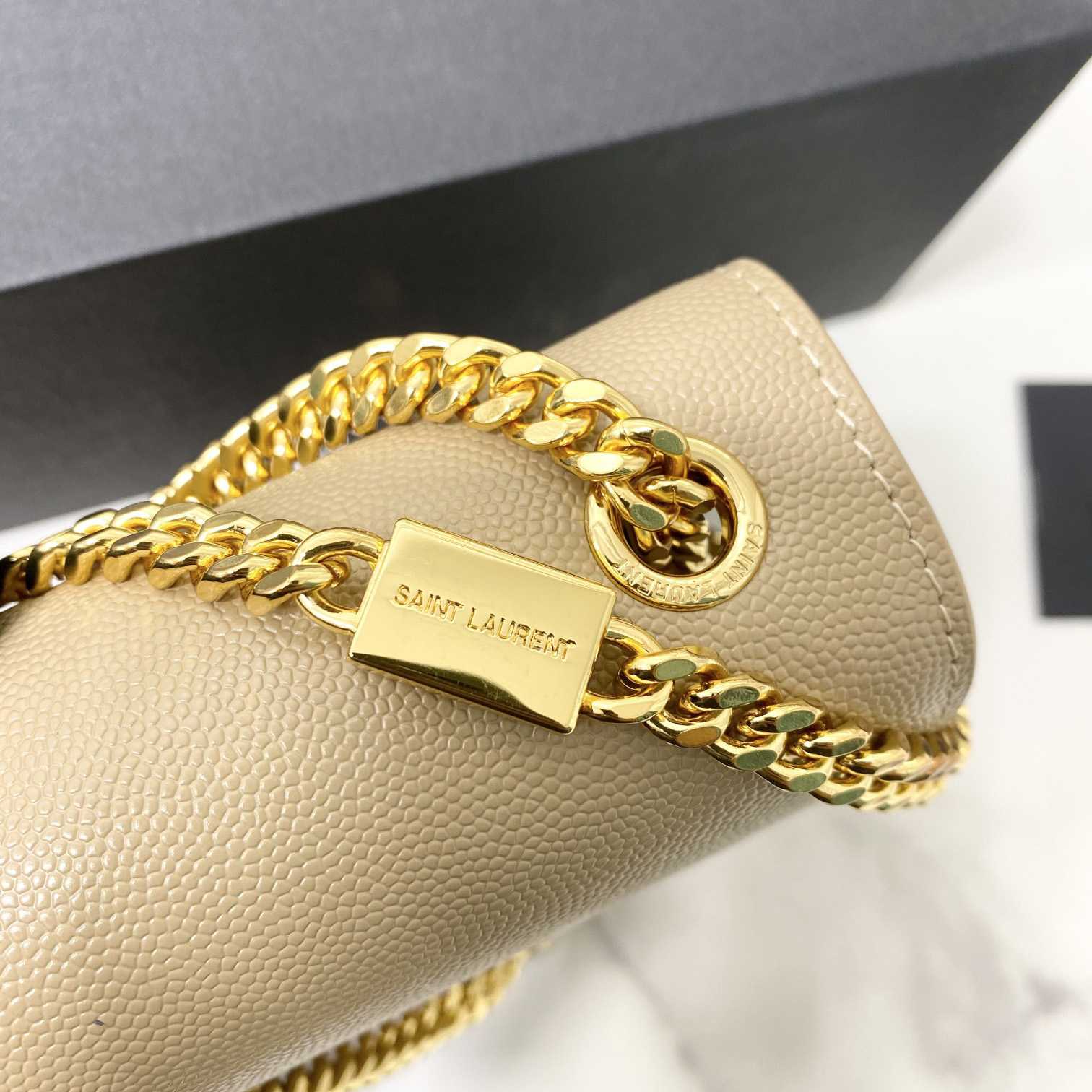 Saint Laurent Kate Medium Chain Bag In Grain De Poudre Embossed Leather - FashionPlug