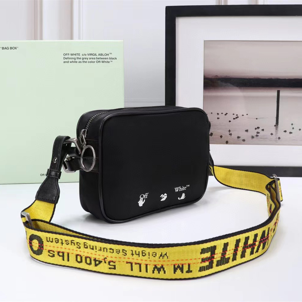 Off white Logo Nylon Crossbody Bag(19-14-5.5cm) - FashionPlug