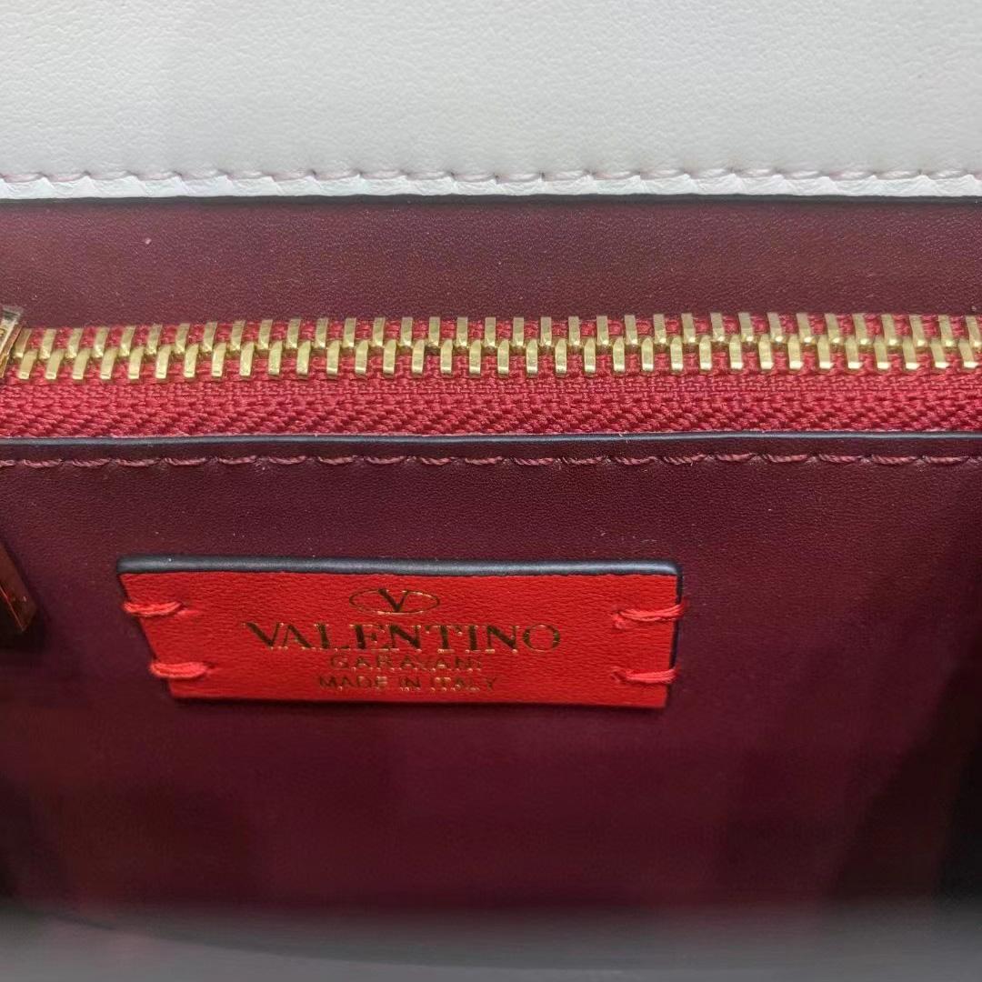 Valenti small Vsling Calfskin Handbag With Jewel Handle  - FashionPlug