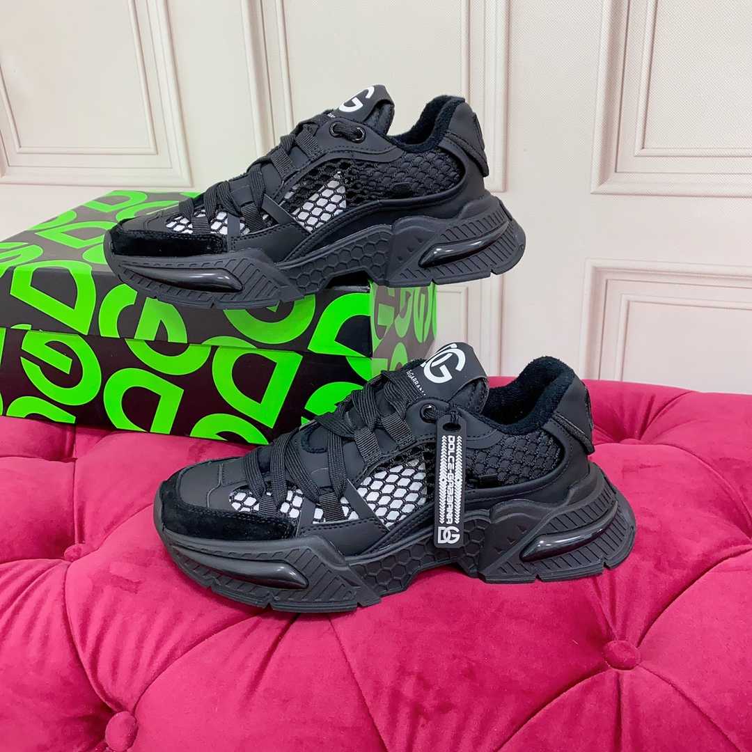 Dolce & Gabbana Mixed-Material Airmaster Sneakers - FashionPlug