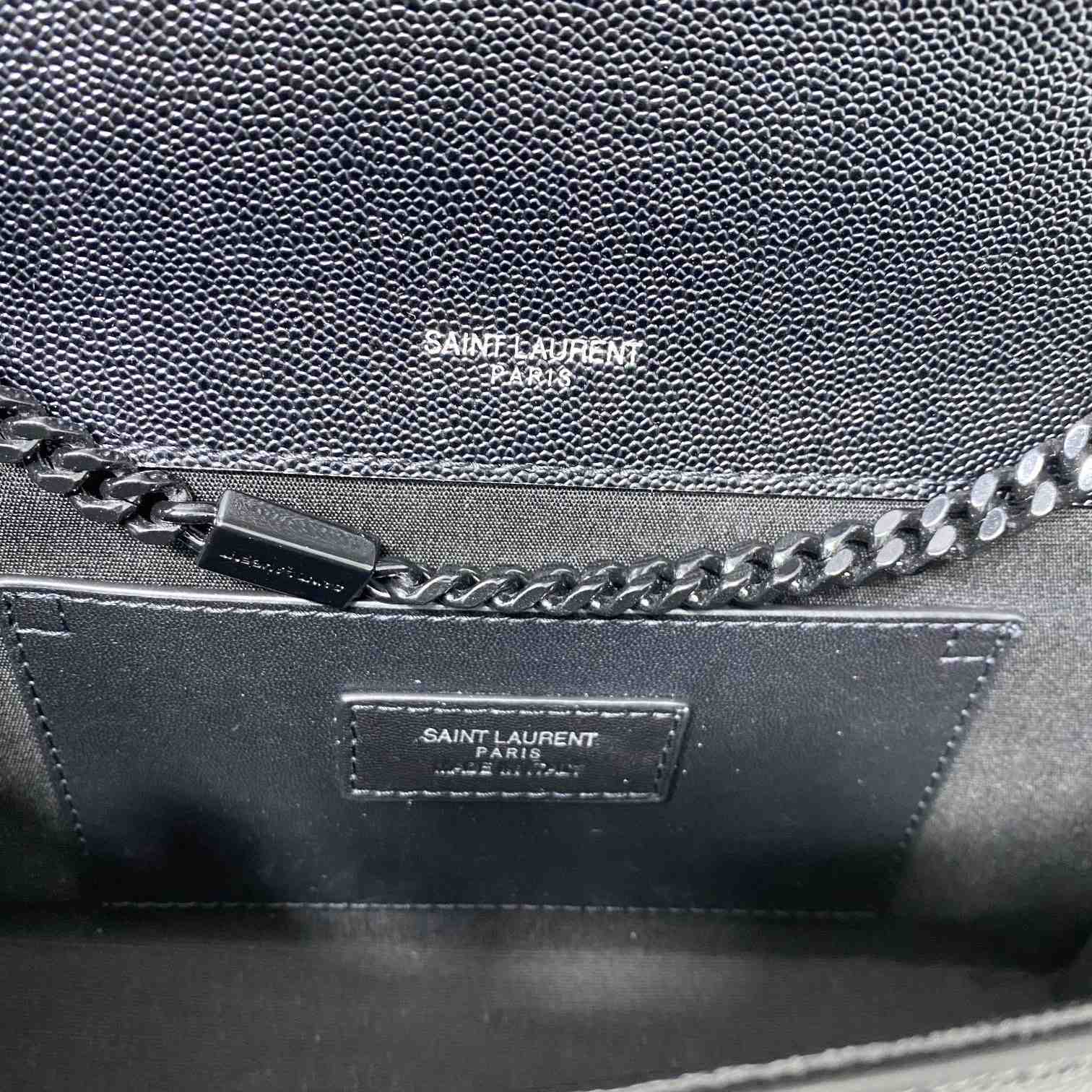Saint Laurent Kate Medium Chain Bag In Grain De Poudre Embossed Leather - FashionPlug