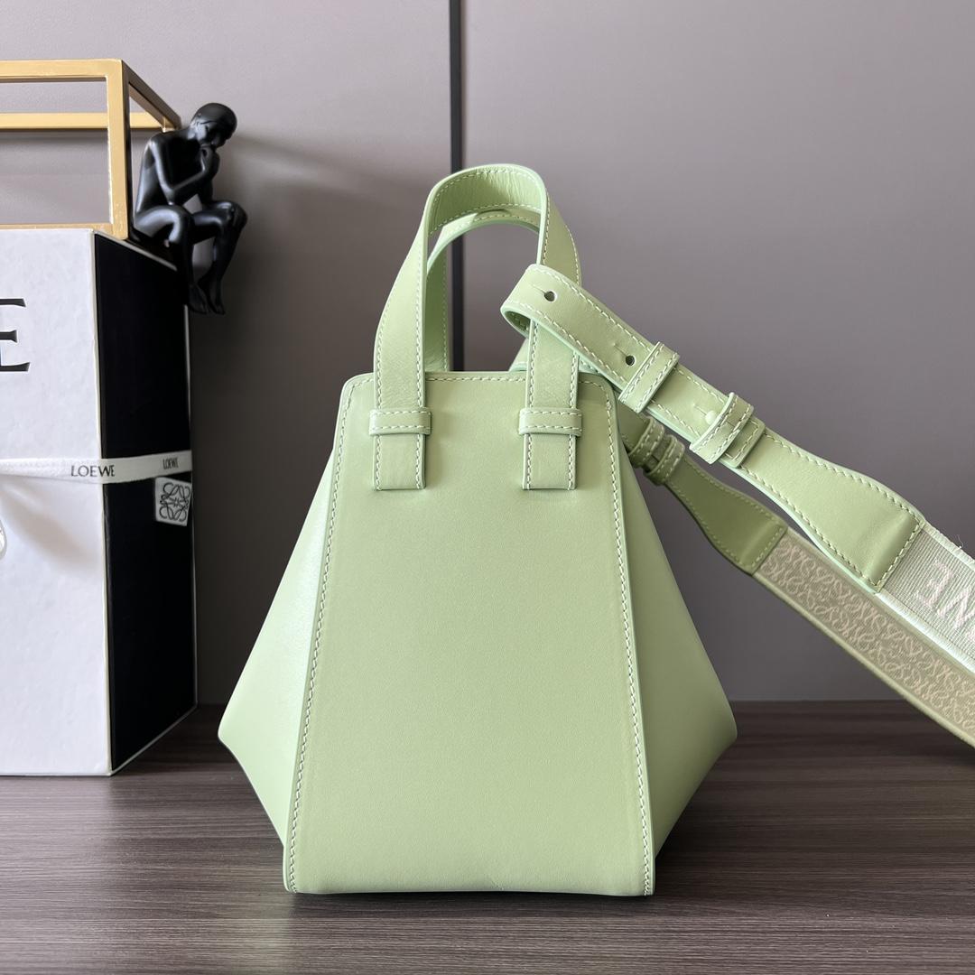 Loewe Compact Hammock In Satin Calfskin - FashionPlug