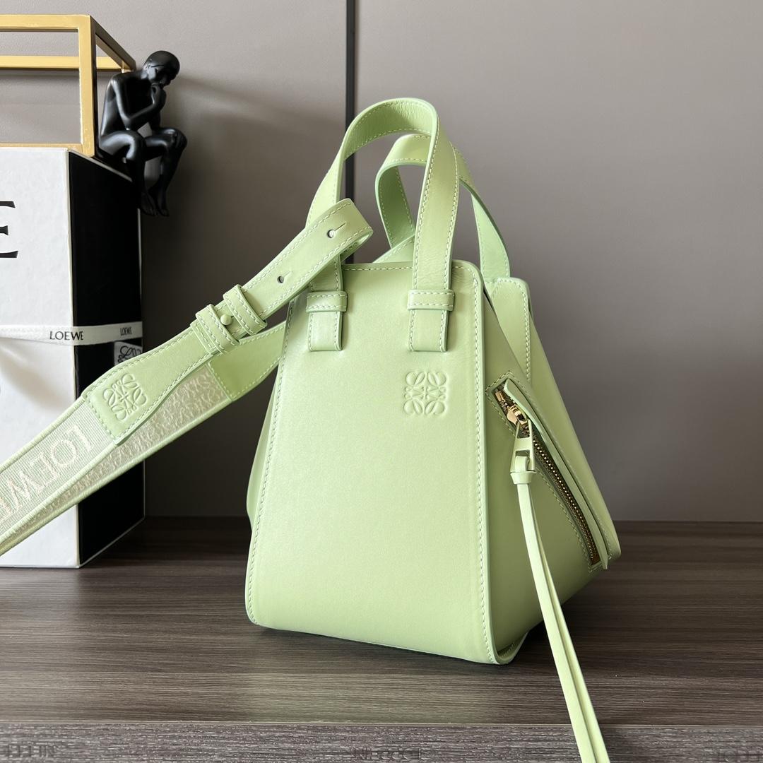 Loewe Compact Hammock In Satin Calfskin - FashionPlug