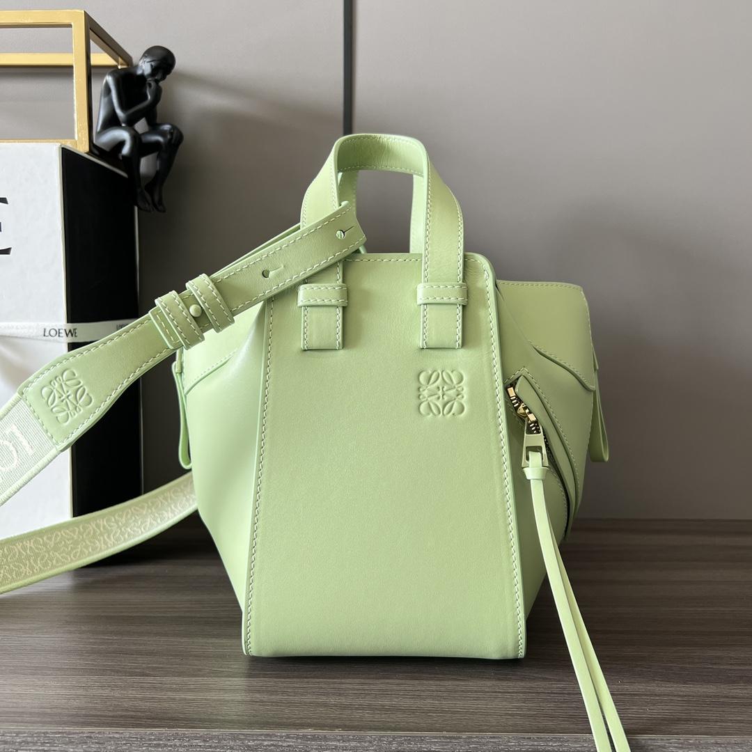 Loewe Compact Hammock In Satin Calfskin - FashionPlug
