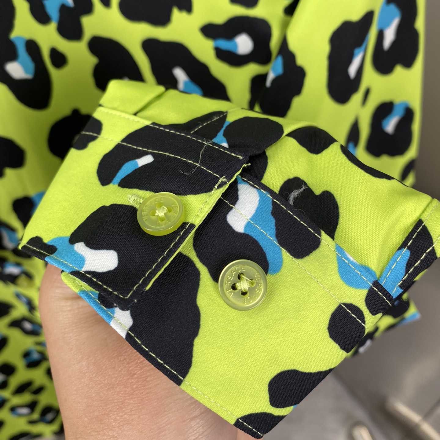 Versace Daisy Leopard Shirt - FashionPlug