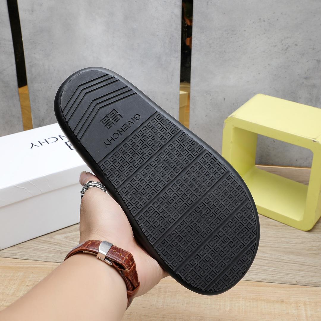 Givenchy 4G Logo Rubber Slides Sandals - FashionPlug