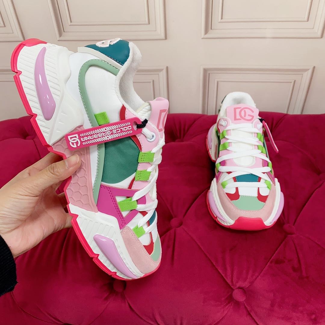 Dolce & Gabbana Mixed-Material Airmaster Sneakers - FashionPlug