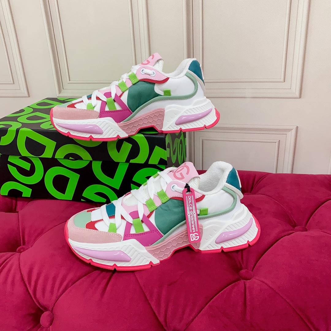 Dolce & Gabbana Mixed-Material Airmaster Sneakers - FashionPlug