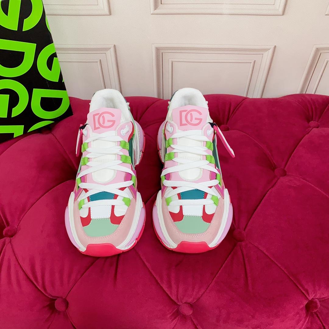 Dolce & Gabbana Mixed-Material Airmaster Sneakers - FashionPlug