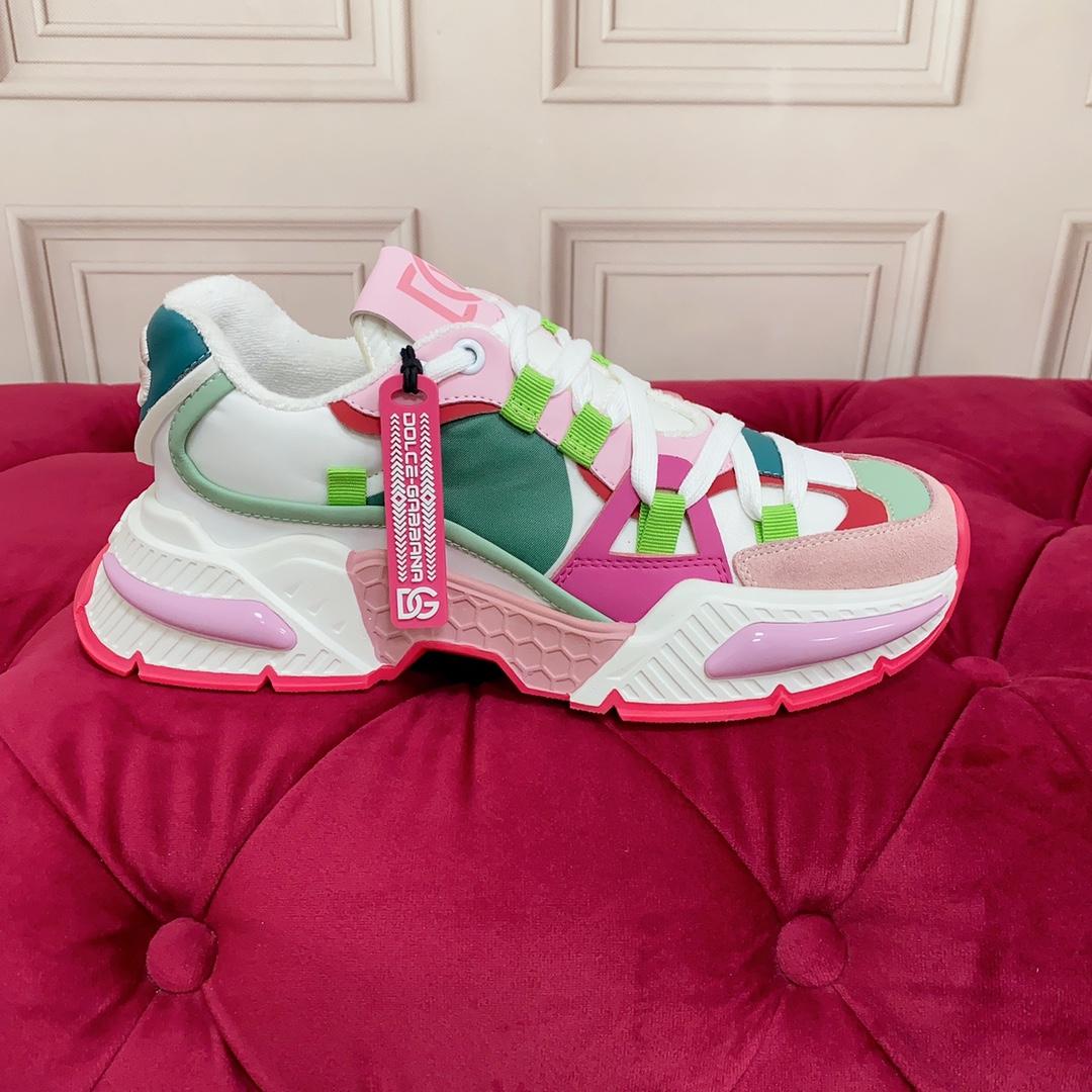 Dolce & Gabbana Mixed-Material Airmaster Sneakers - FashionPlug