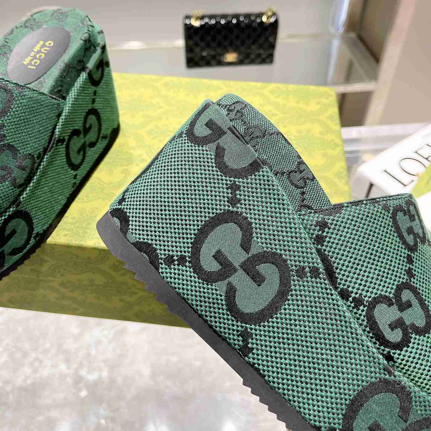 Gucci Women's Jumbo GG Platform Slide Sandal - FashionPlug