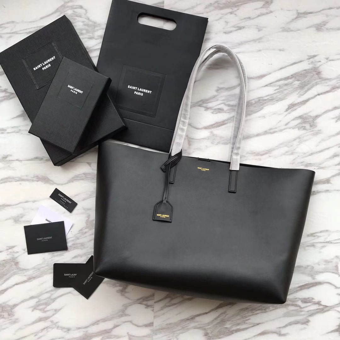 Saint Laurent Shopping Saint Laurent E/W In Supple Leather  - FashionPlug