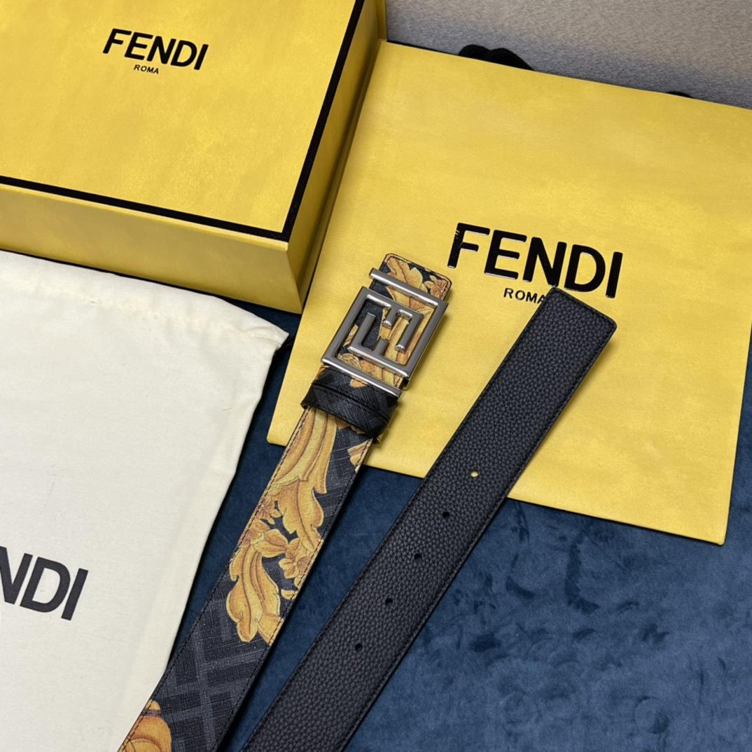 Fendi x Versace Fendace Reversible Belt - FashionPlug