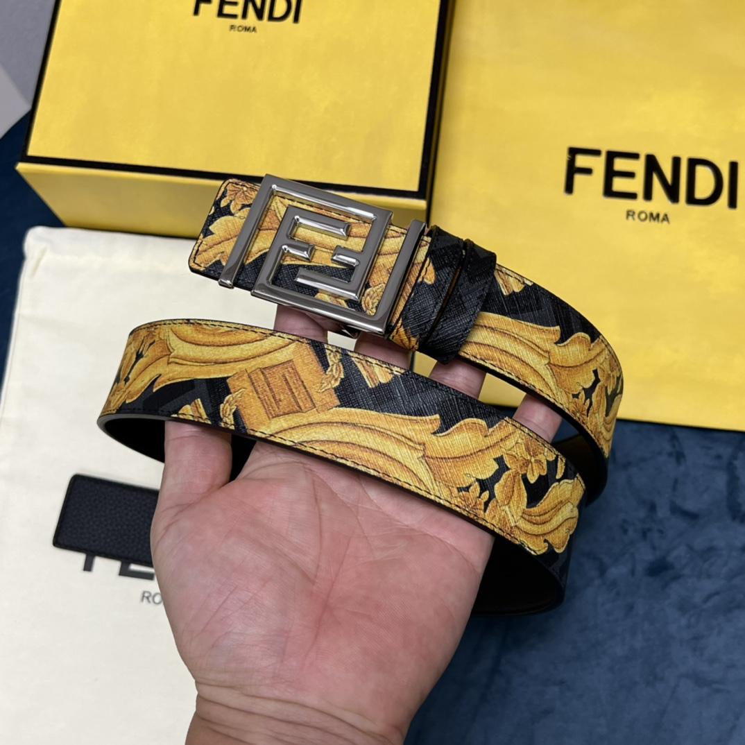 Fendi x Versace Fendace Reversible Belt - FashionPlug