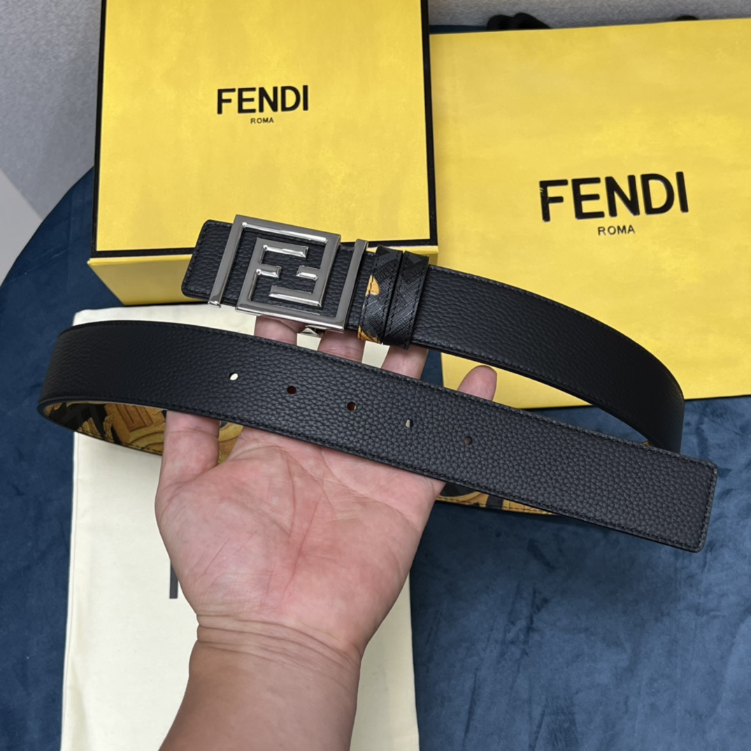 Fendi x Versace Fendace Reversible Belt - FashionPlug