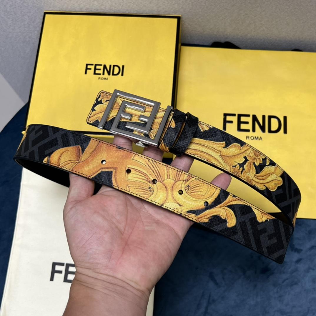 Fendi x Versace Fendace Reversible Belt - FashionPlug