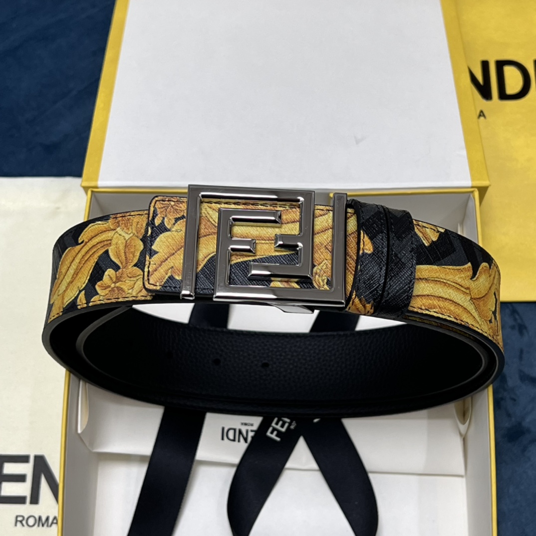 Fendi x Versace Fendace Reversible Belt - FashionPlug