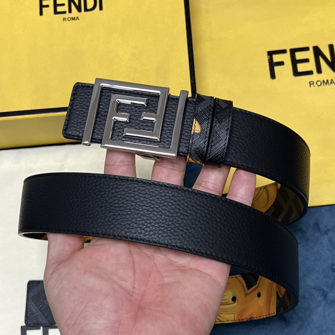 Fendi x Versace Fendace Reversible Belt - FashionPlug