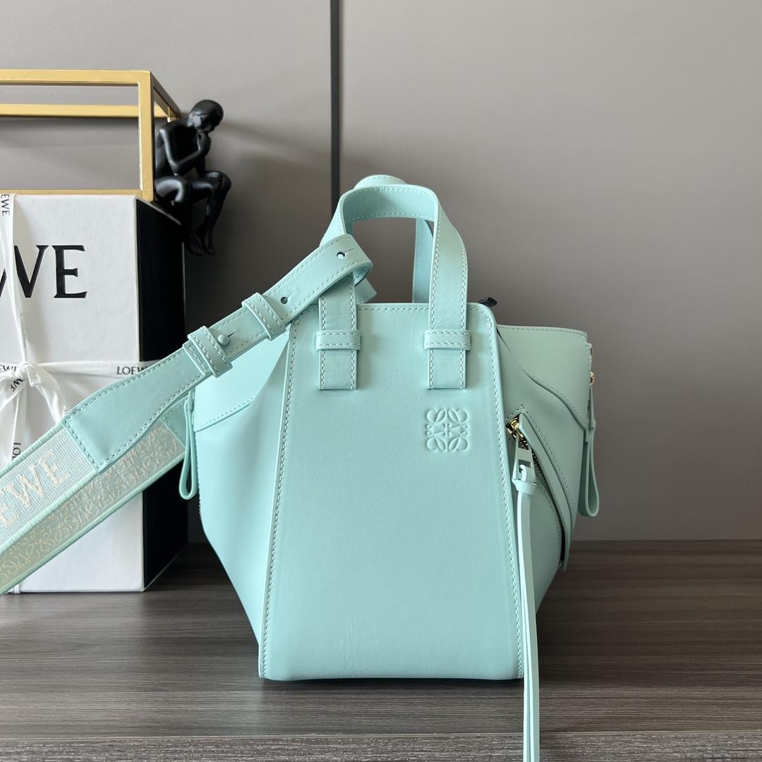 Loewe Compact Hammock In Satin Calfskin - FashionPlug