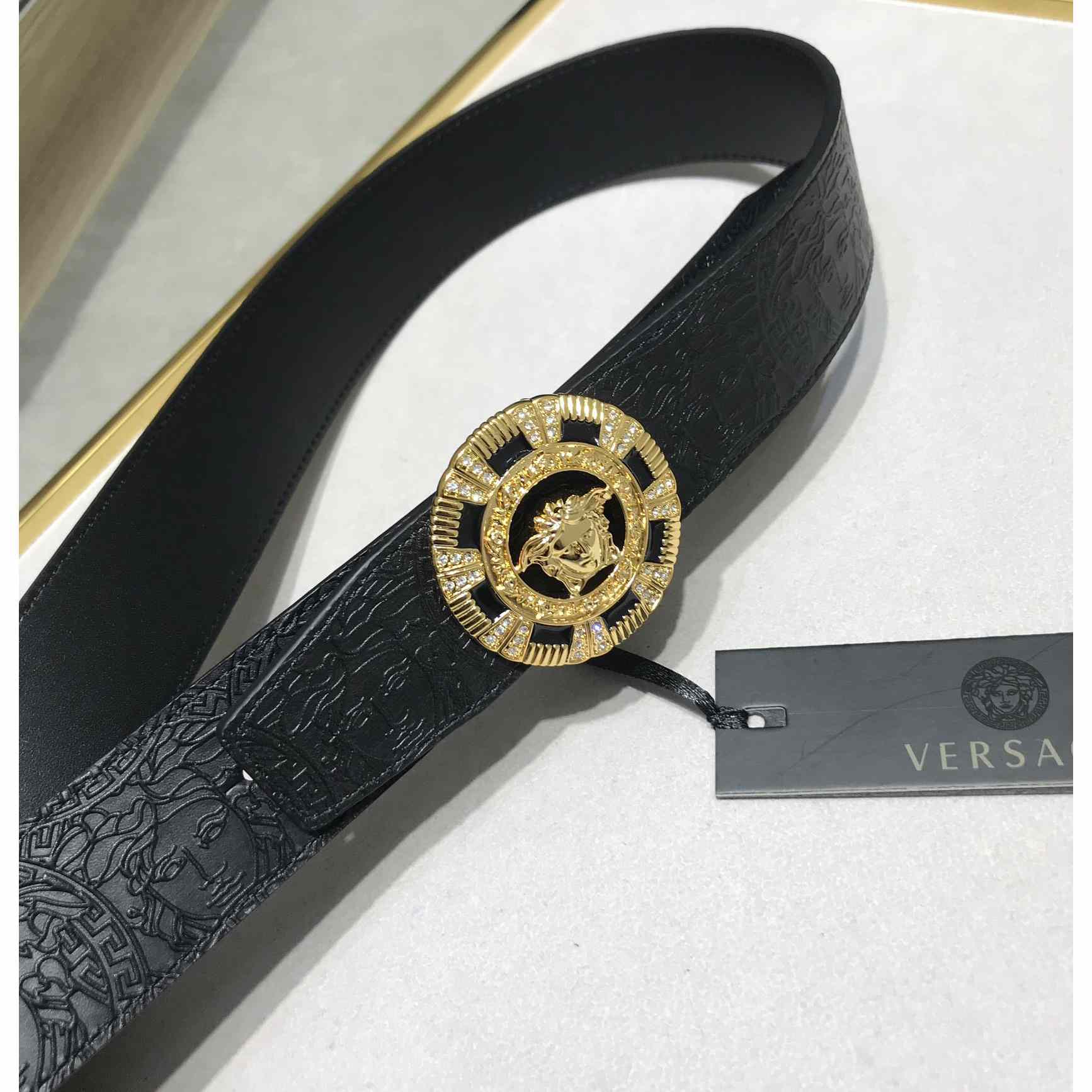 Versace Medusa Leathre Belt    39mm - FashionPlug