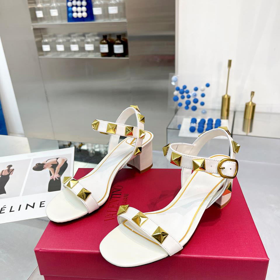 Valenti Roman Stud Calfskin Sandal   60mm - FashionPlug