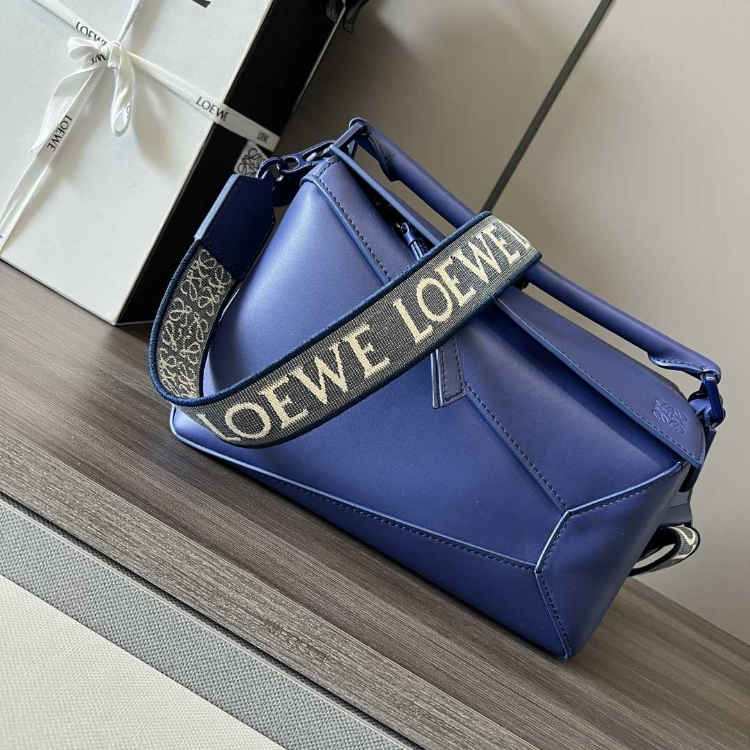 Loewe Small Puzzle Edge Bag In Satin Calfskin - FashionPlug