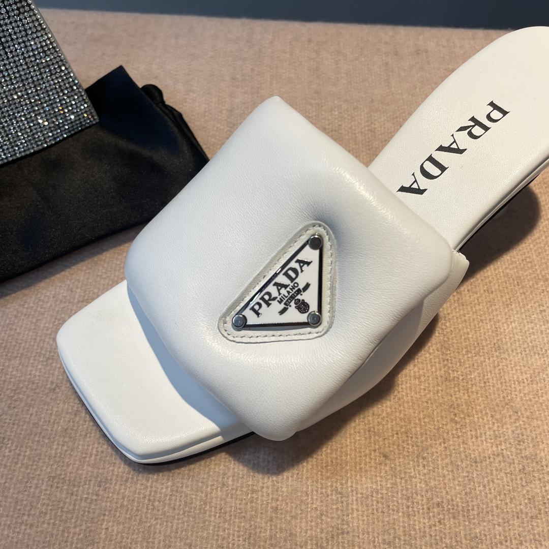 Prada Soft Padded Nappa Sandals - FashionPlug