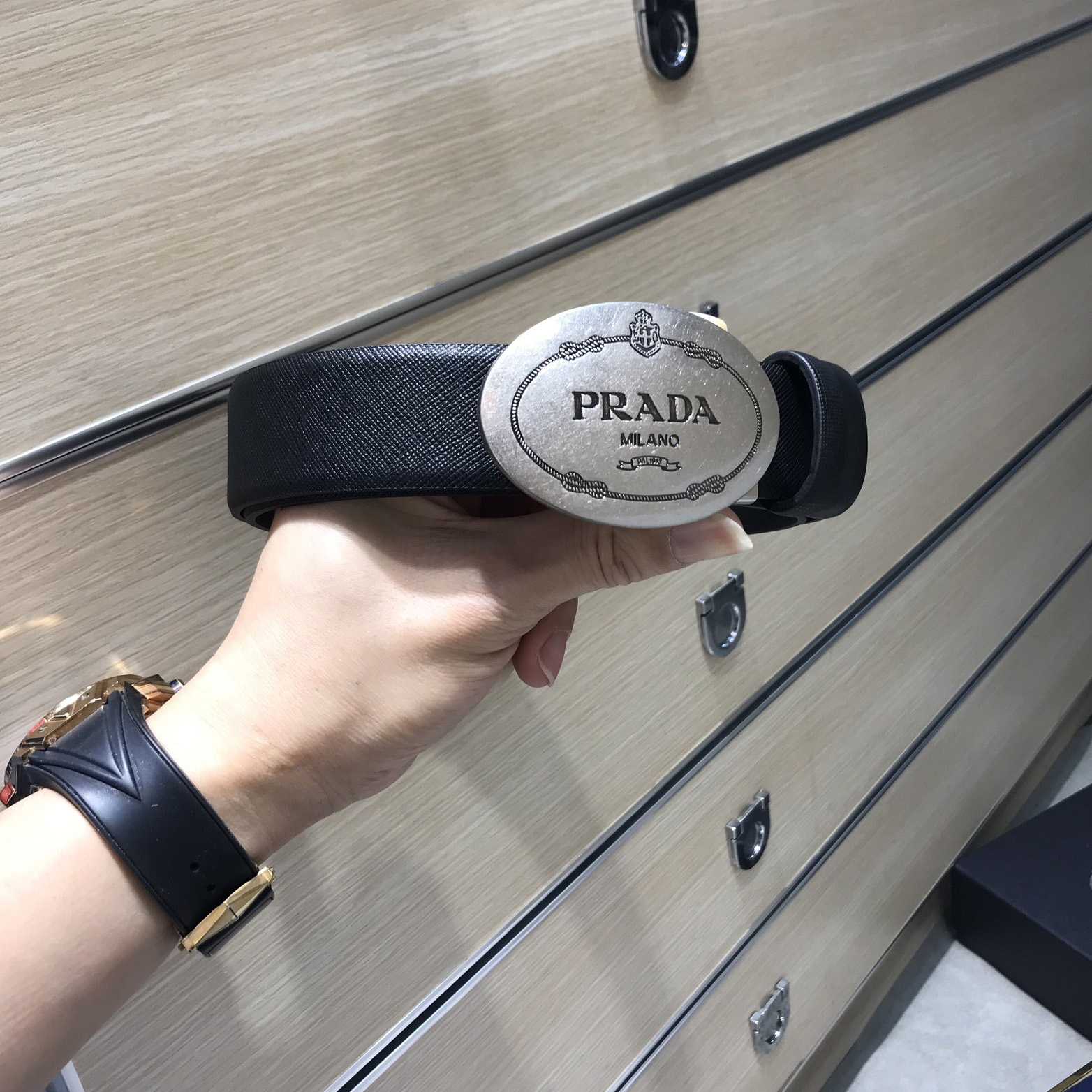 Prada Leather Belt - FashionPlug