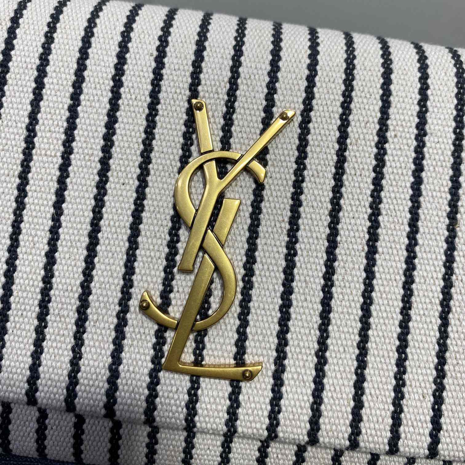 Saint Laurent Striped Small Chain Bag(20x13x5.5cm) - FashionPlug