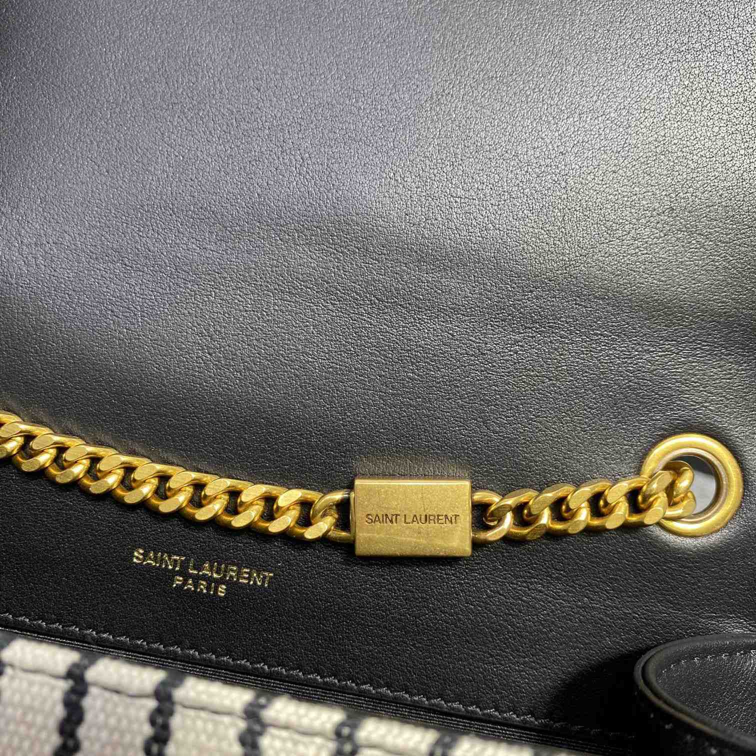 Saint Laurent Striped Small Chain Bag(20x13x5.5cm) - FashionPlug