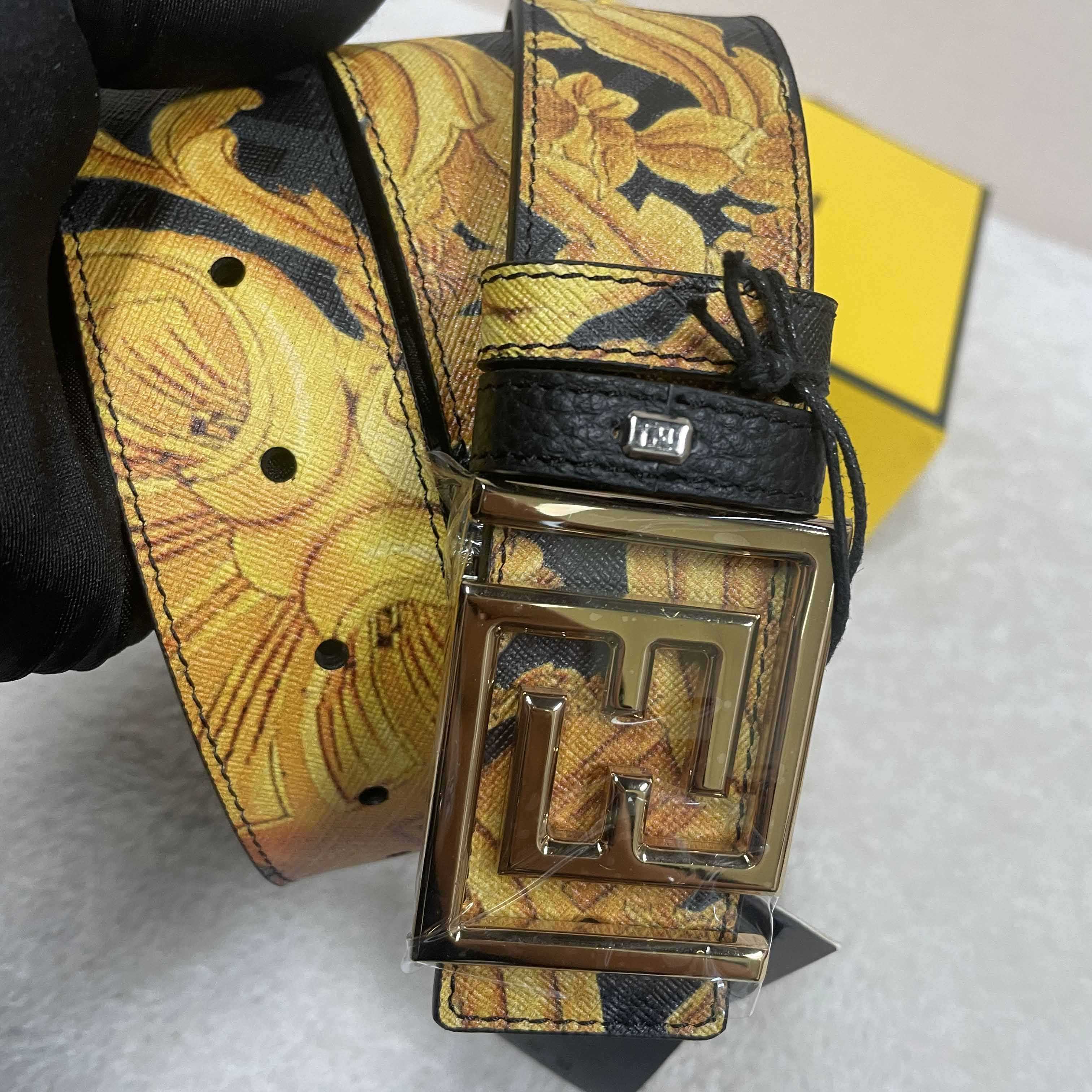 Fendi x Versace Fendace Reversible Belt - FashionPlug