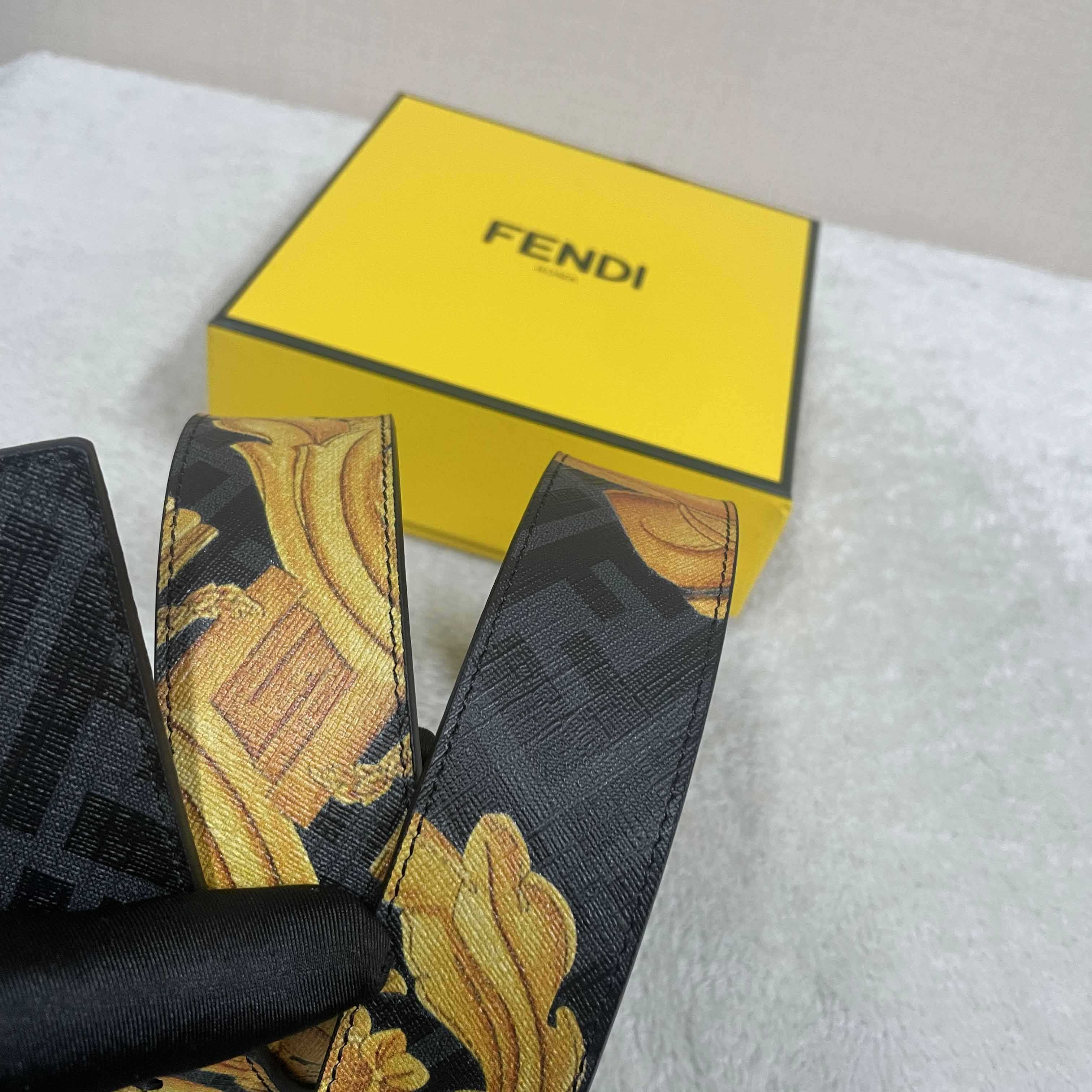 Fendi x Versace Fendace Reversible Belt - FashionPlug
