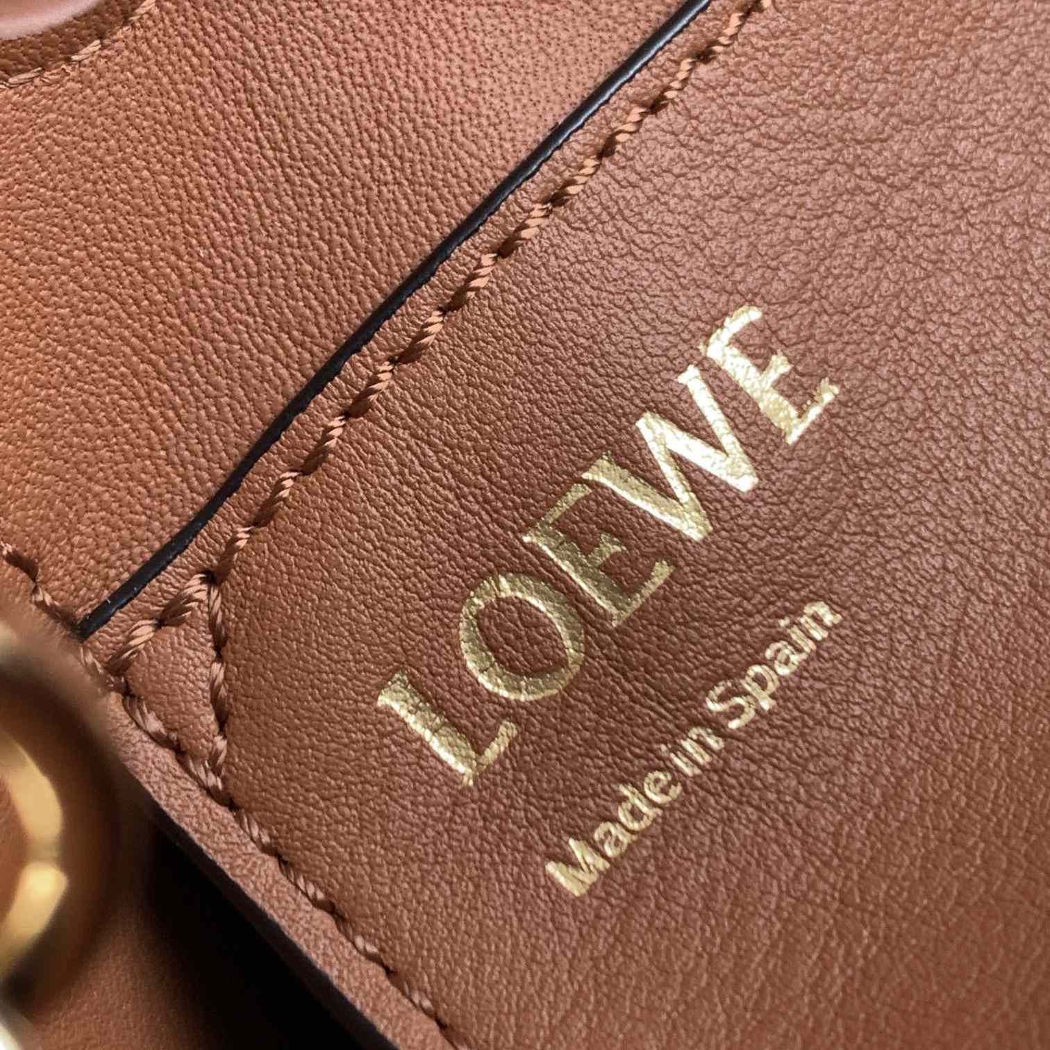Loewe Mini Anagram Tote Bag In Jacquard And Calfskin - FashionPlug
