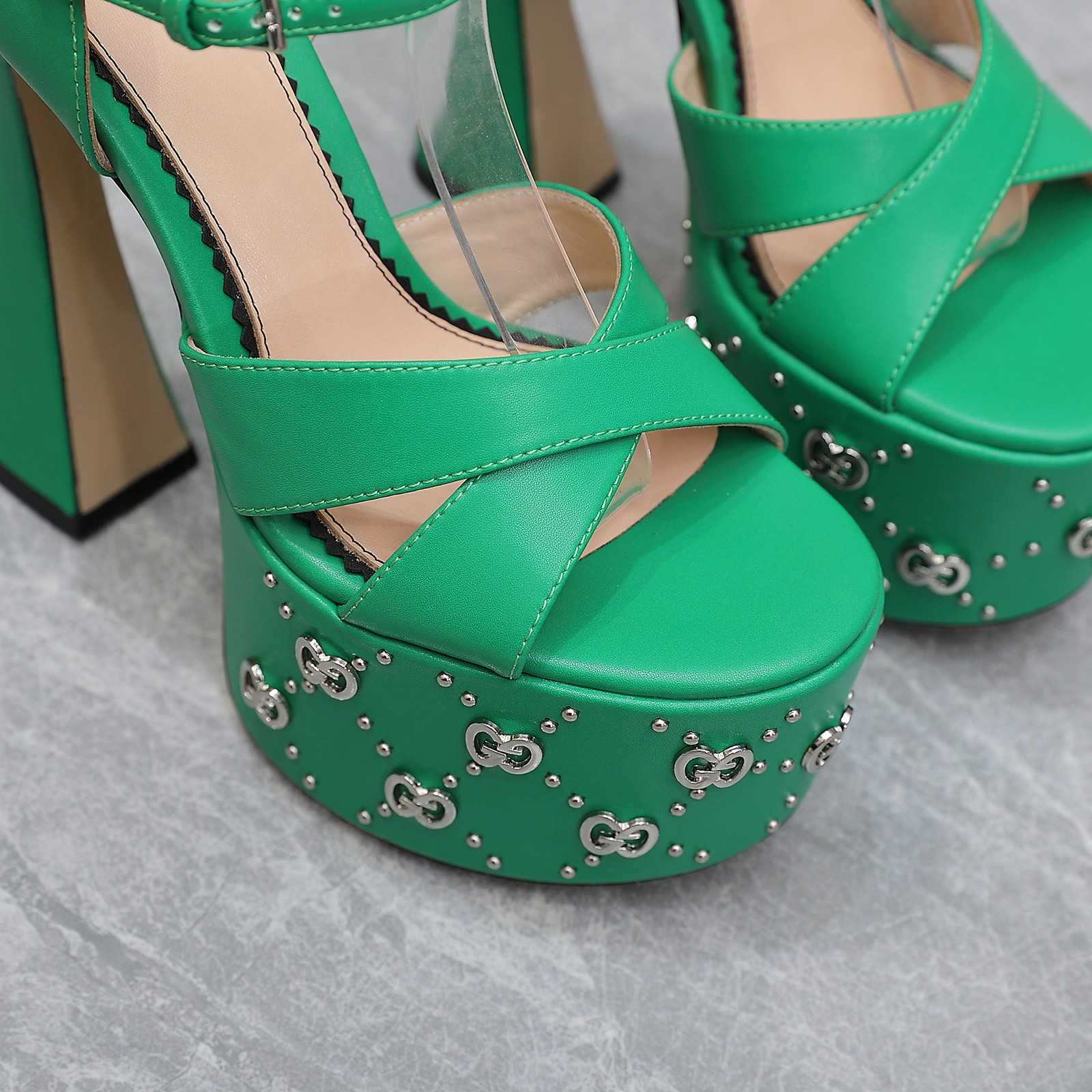 Gucci Women's Interlocking G Studs Sandal - FashionPlug