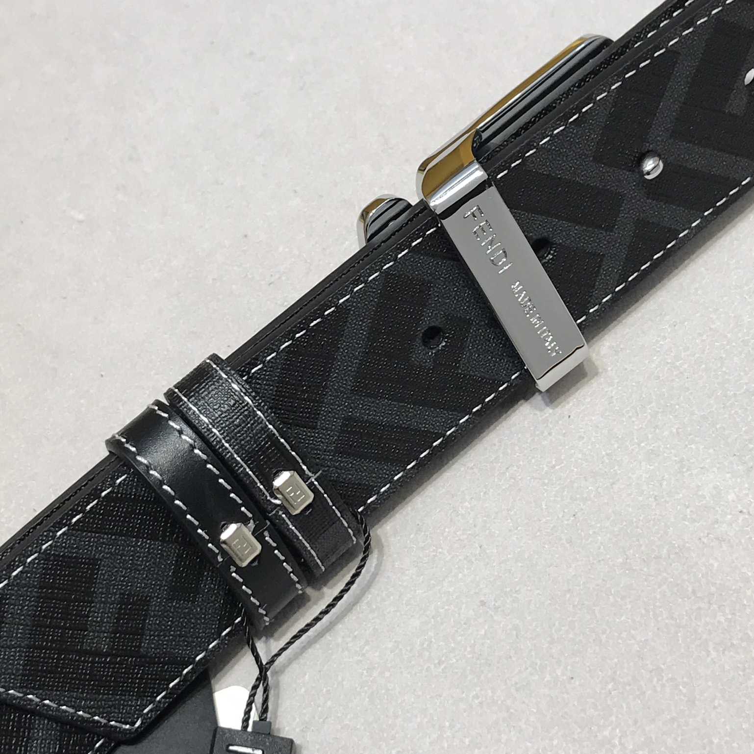 Fendi Black Leather Belt - FashionPlug