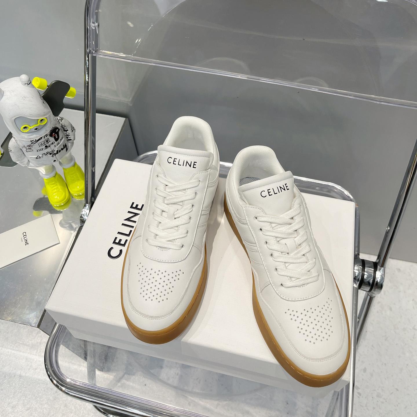 Celine Trainer Low Lace -Up Sneaker In Calfskin - FashionPlug