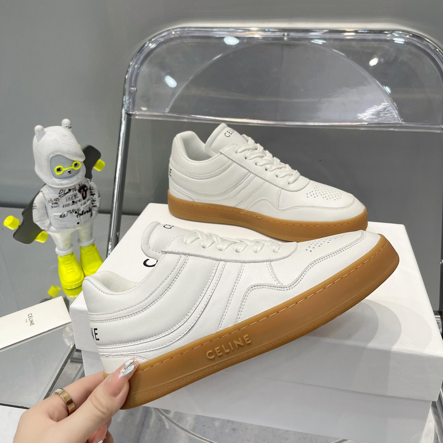 Celine Trainer Low Lace -Up Sneaker In Calfskin - FashionPlug