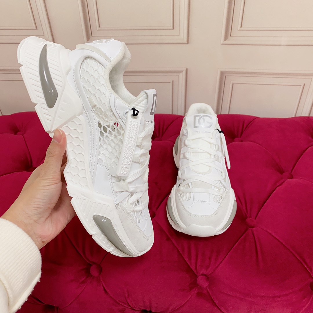 Dolce & Gabbana Mixed-Material Airmaster Sneakers - FashionPlug